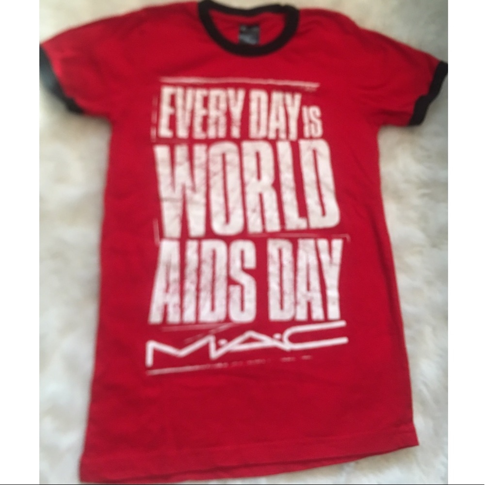 Mac cosmetics world aids day shirt